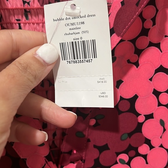 Kate Bubble Dot Smocked Dress Rhubarb Jam Dress‎ - Picture 5 of 9